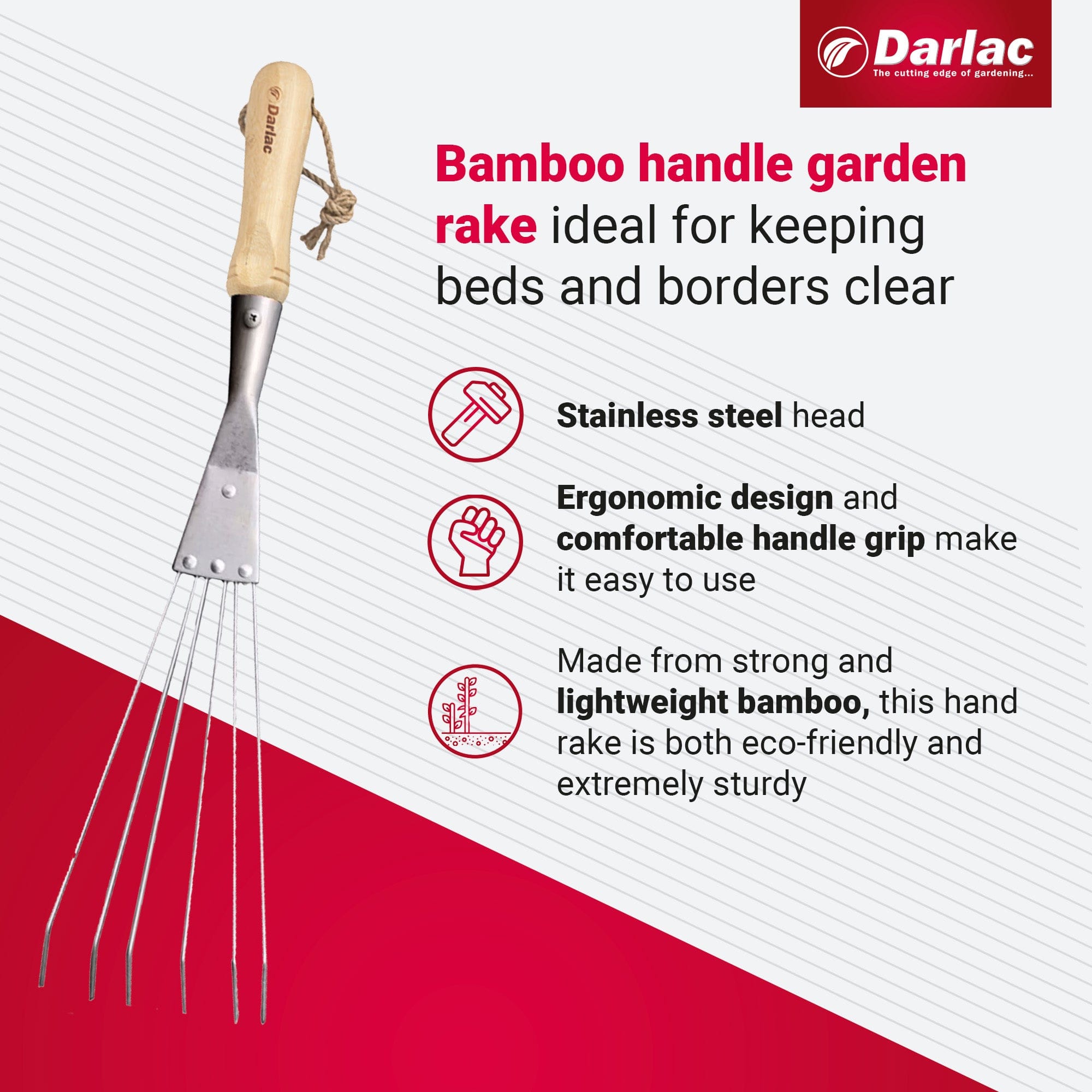 Darlac Bamboo Hand Rake