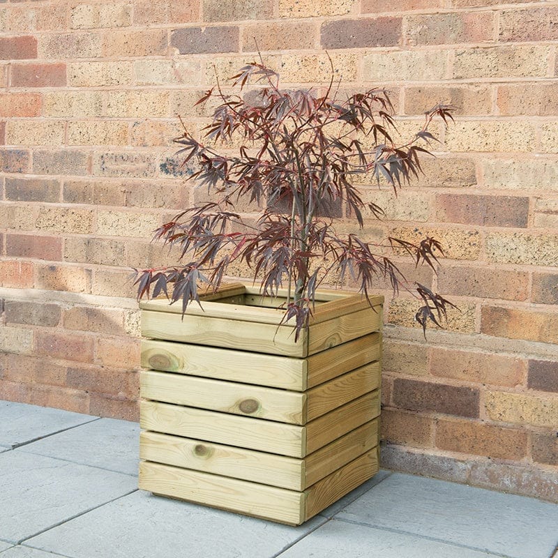 Linear Wooden Planter Square